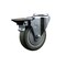 Service Caster 4'' Gray Poly Wheel Swivel Bolt Hole Caster with Posi Lock Brake SCC-BH20S414-PPUB-PLB - alternate 1